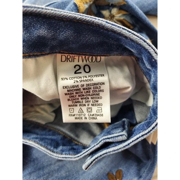 Driftwood Womens Jeans W40 L24 Petite Royce Straight Ankle  Indigo Detached - Picture 8 of 15